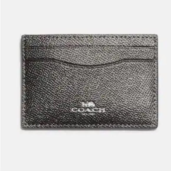 Coach silver gunmetal mini Id case - Picture 1 of 11